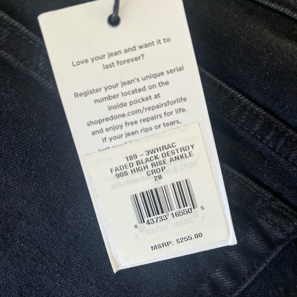 Re/Done NWT never worn 90s high rise ankle crop - Picture 7 of 7